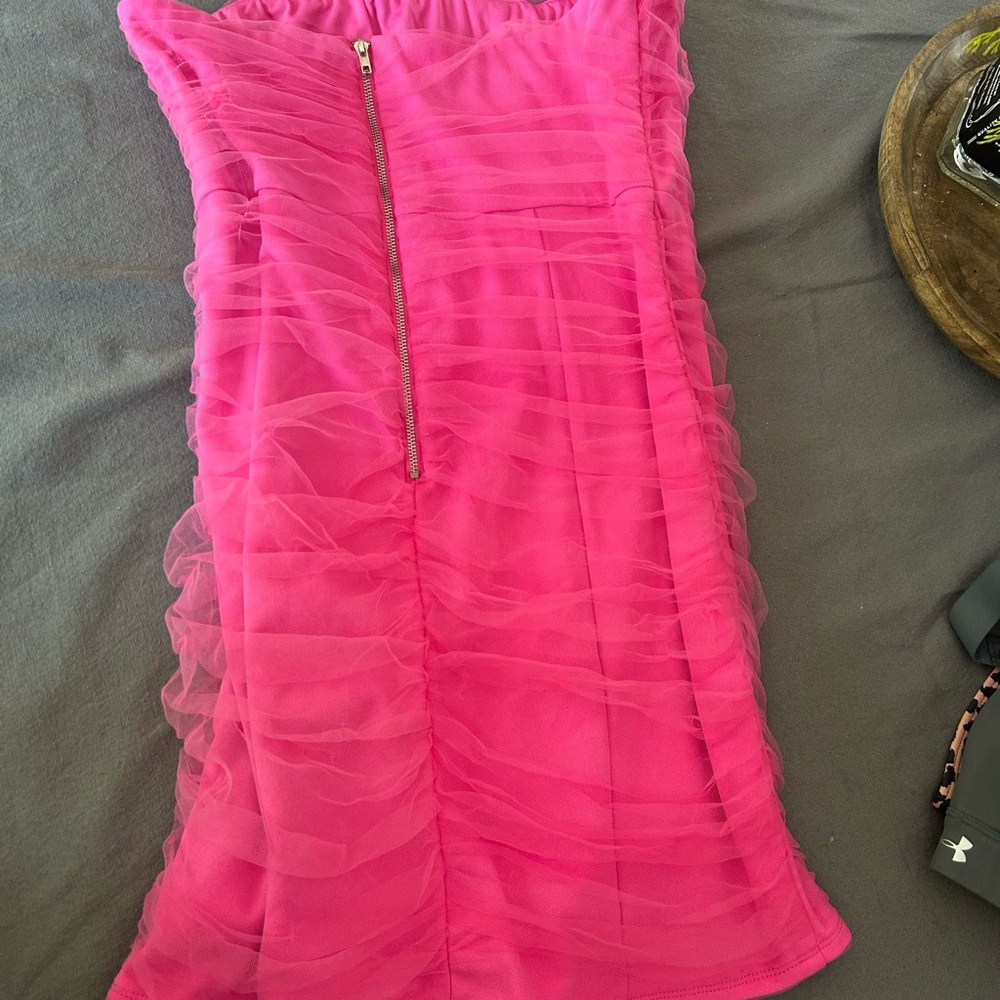 Women's Mini Dress - Vibrant Pink - Picture 3 of 3